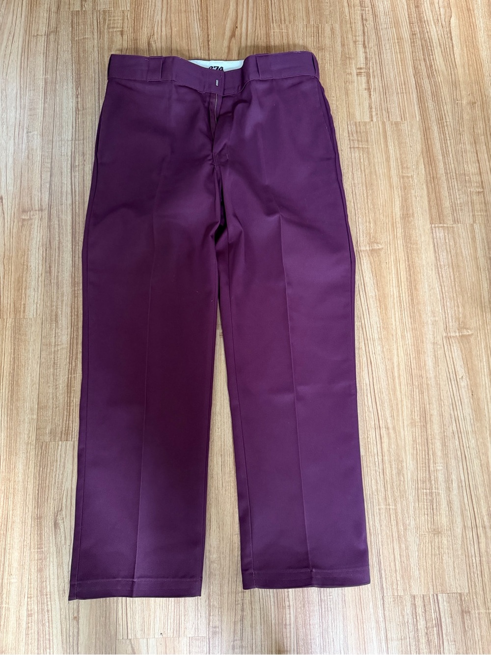 Dickies Men's Straight Leg Maroon Work Pants